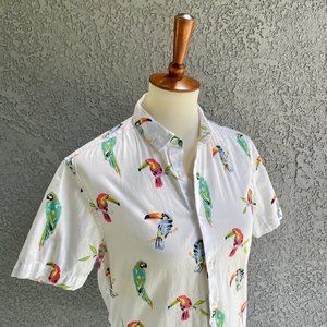 Primark Toucan-Print Short Sleeve Button-up Shirt